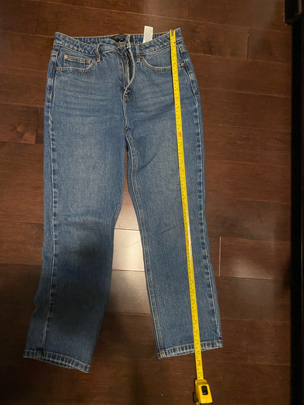 RW&CO. Women's Slim Straight Blue Denim Jeans